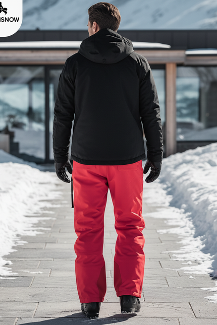 Pantalon De Ski Rouge Imperméable Respirant Ample Homme - Polyester - vue 2