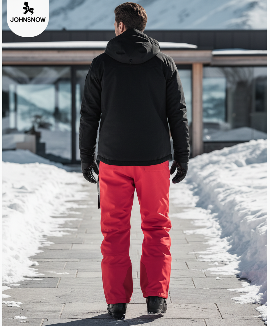 Pantalon De Ski Rouge Imperméable Respirant Ample Homme - Polyester - vue 2