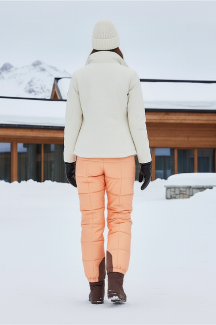 Pantalon De Ski Pêche Matelassé Femme Chaud Hiver - Orange Polyester - vue 2