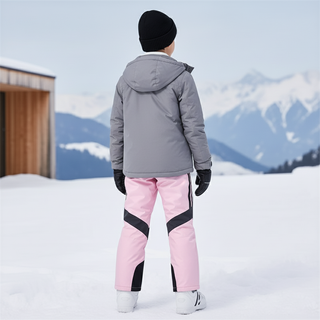 Pantalon De Ski Rose Imperméable Coupe-Vent Enfant Hiver - Polyester - vue 2