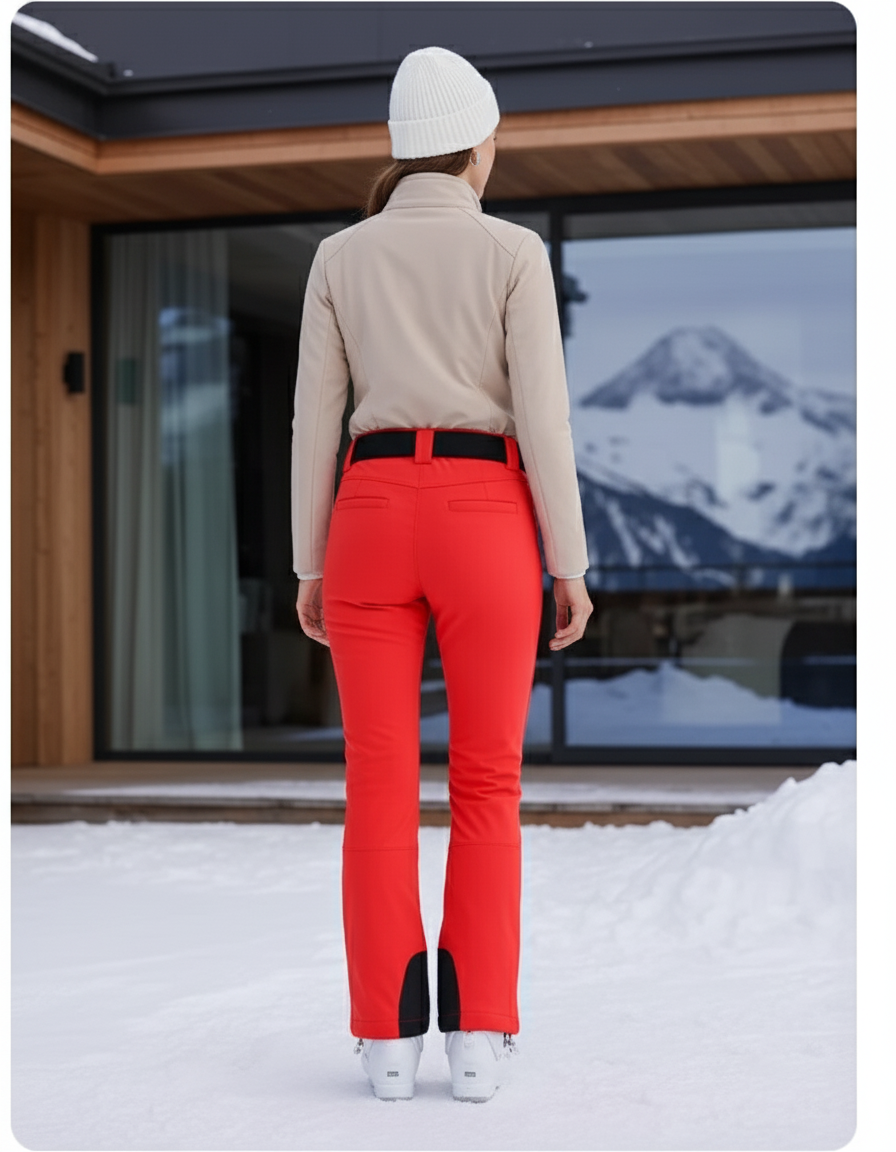 Pantalon De Ski Rouge Femme - Polyester - vue 2