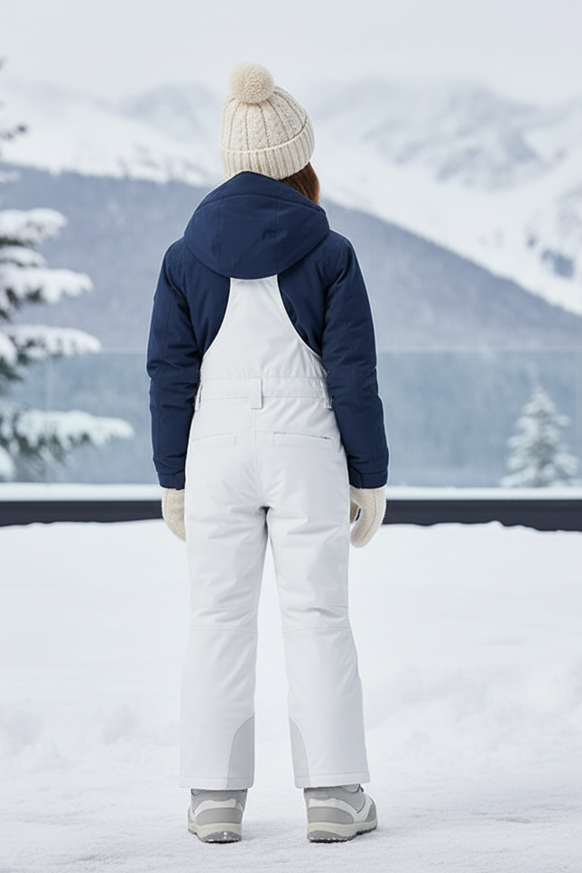 Pantalon De Ski Blanc Imperméable Salopette Enfant Hiver - Polyester - vue 2