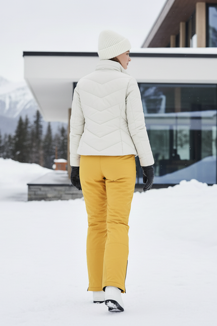 Pantalon De Ski Jaune Bretelles Imperméable Femme Élégant - Polyester - vue 2
