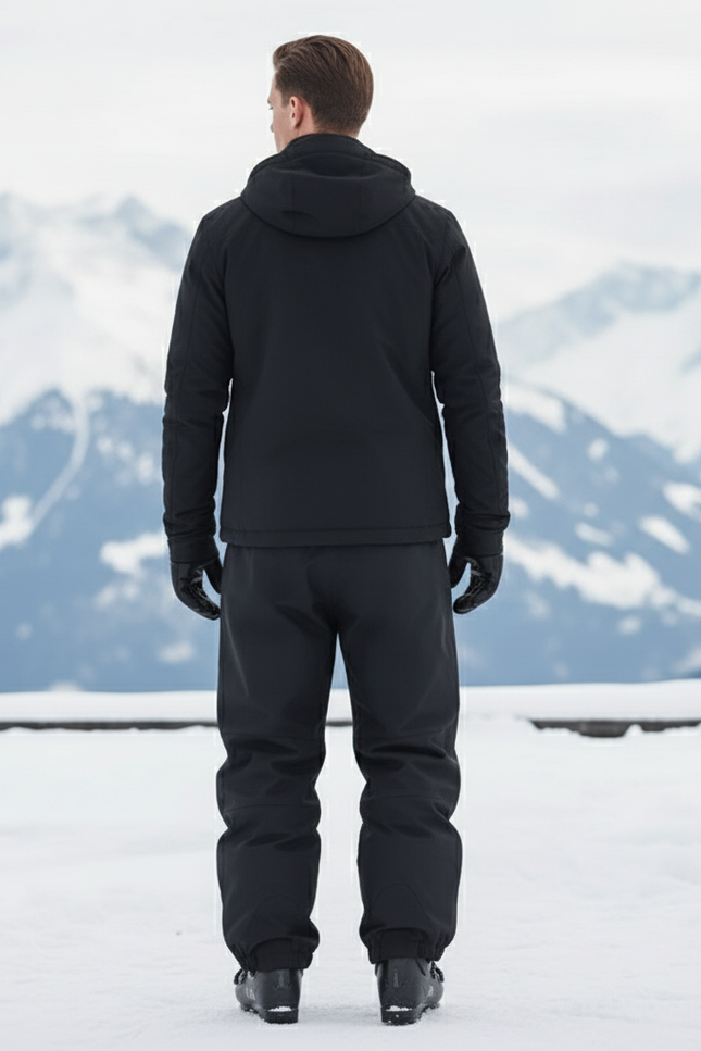 Pantalon De Ski Noir Ample Imperméable Homme - Polyester - vue 2