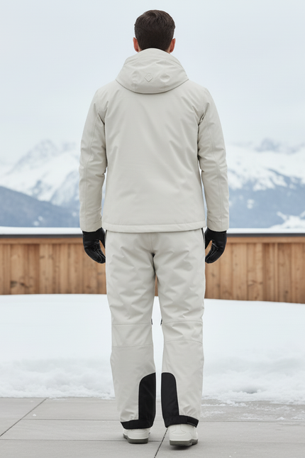 Pantalon De Ski Beige Imperméable Coupe Droite Homme - Polyester - vue 2