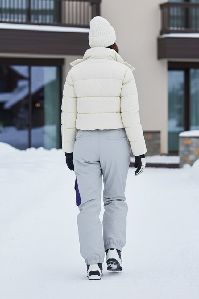 Pantalon De Ski Gris Ample Imperméable Femme Cargo - Polyester - vue 2