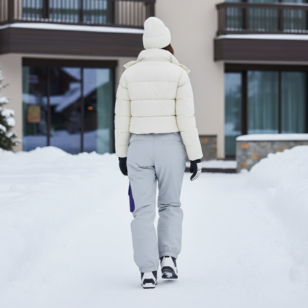 Pantalon De Ski Gris Ample Imperméable Femme Cargo - Polyester - vue 2