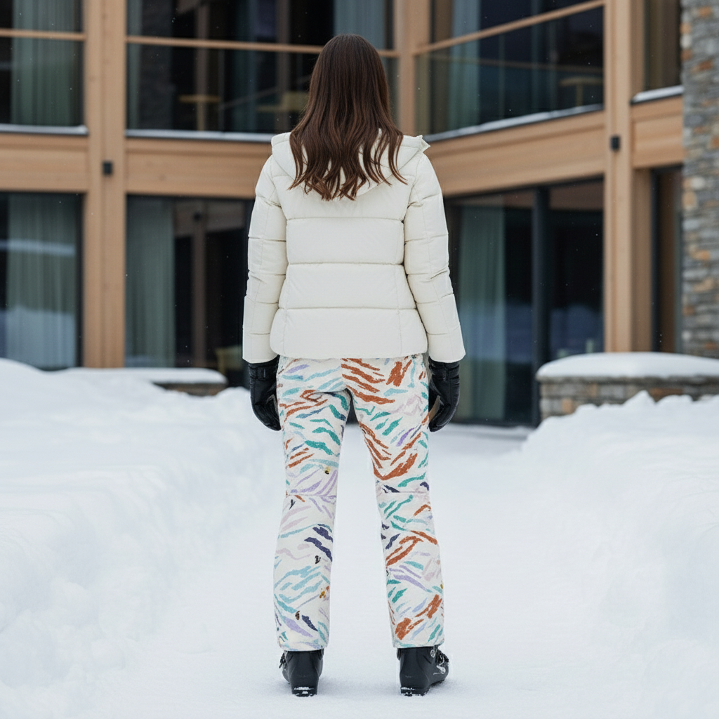 Pantalon De Ski Imprimé Zèbre Multicolore Étanche Femme - Polyester - vue 2