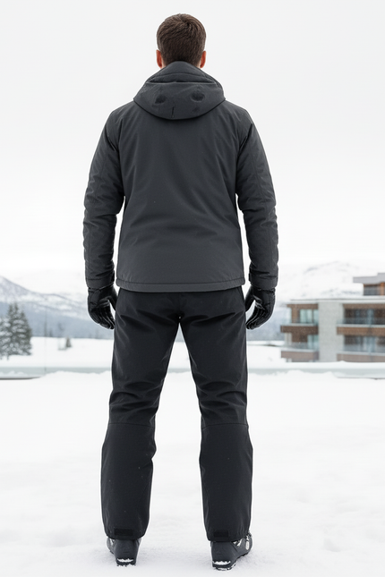 Pantalon De Ski Noir Imperméable Homme Doublé Chaud - Polyester - vue 2