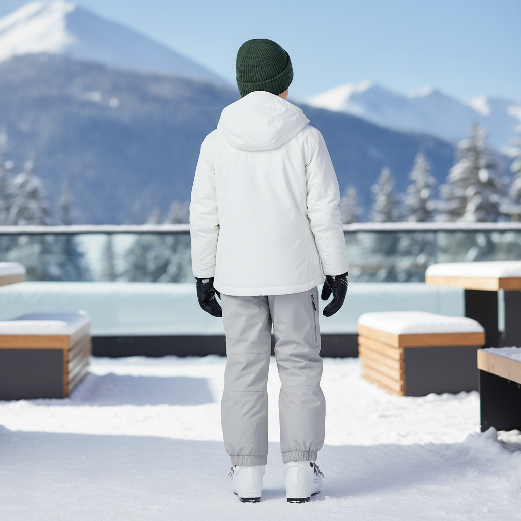 Pantalon De Ski Gris Clair Imperméable Enfant Hiver - Polyester - vue 2