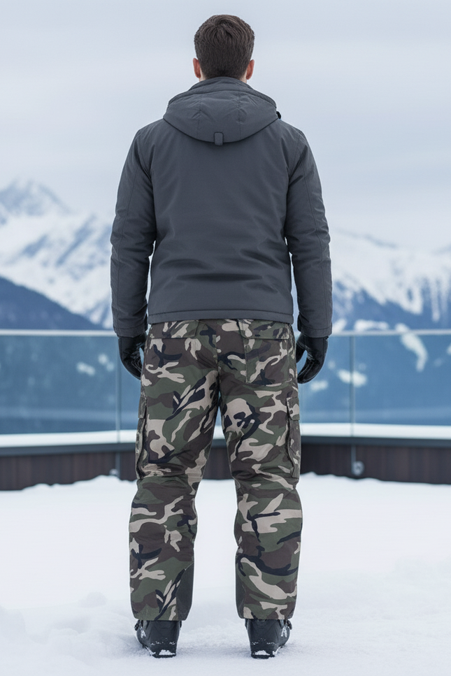 Pantalon De Ski Camouflage Homme Imperméable Chaud Ample - Imprimé Polyester - vue 2