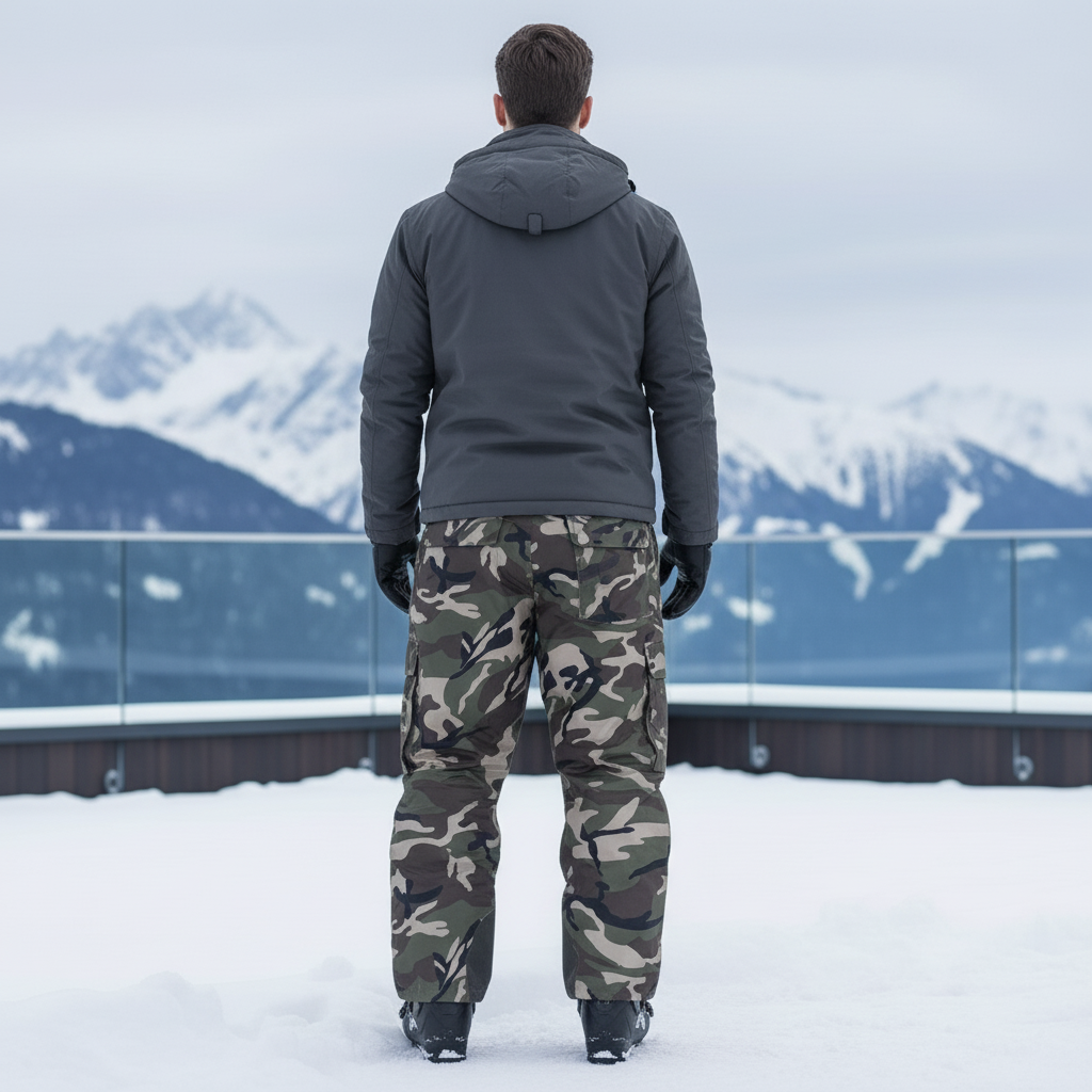 Pantalon De Ski Camouflage Homme Imperméable Chaud Ample - Imprimé Polyester - vue 2
