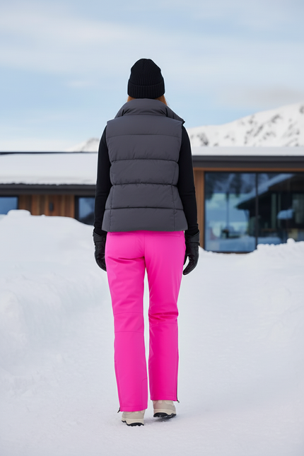 Pantalon De Ski Rose Vif Imperméable Femme Bretelles Hiver - Polyester - vue 2
