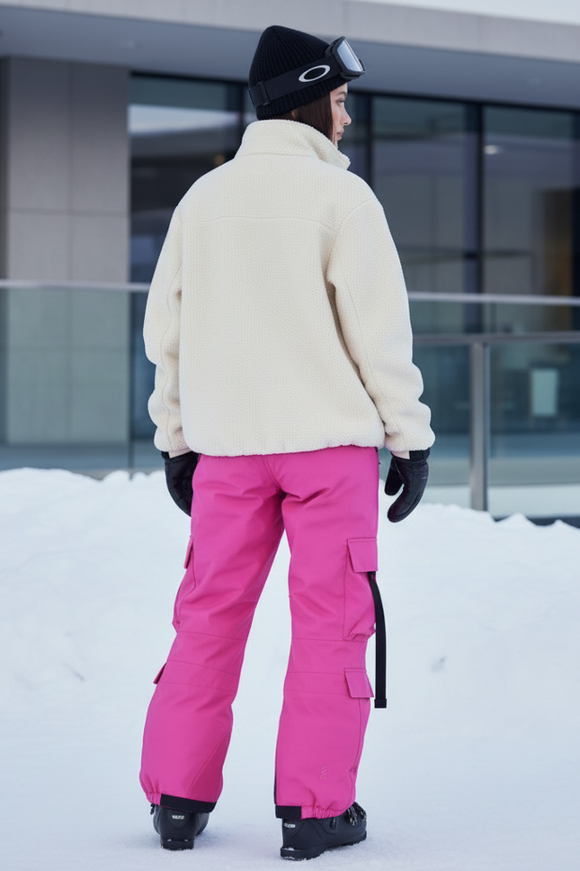 Pantalon De Ski Rose Fuschia Cargo Ample Imperméable Femme - Polyester - vue 2