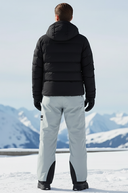 Pantalon De Ski Gris Clair Imperméable Cargo Homme - Polyester - vue 2