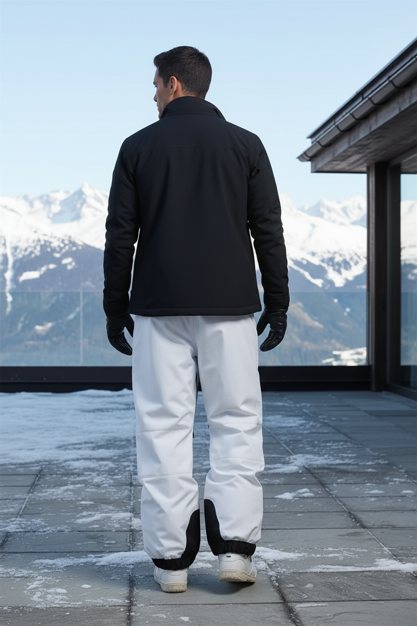 Pantalon De Ski Homme Blanc - Polyester - vue 2