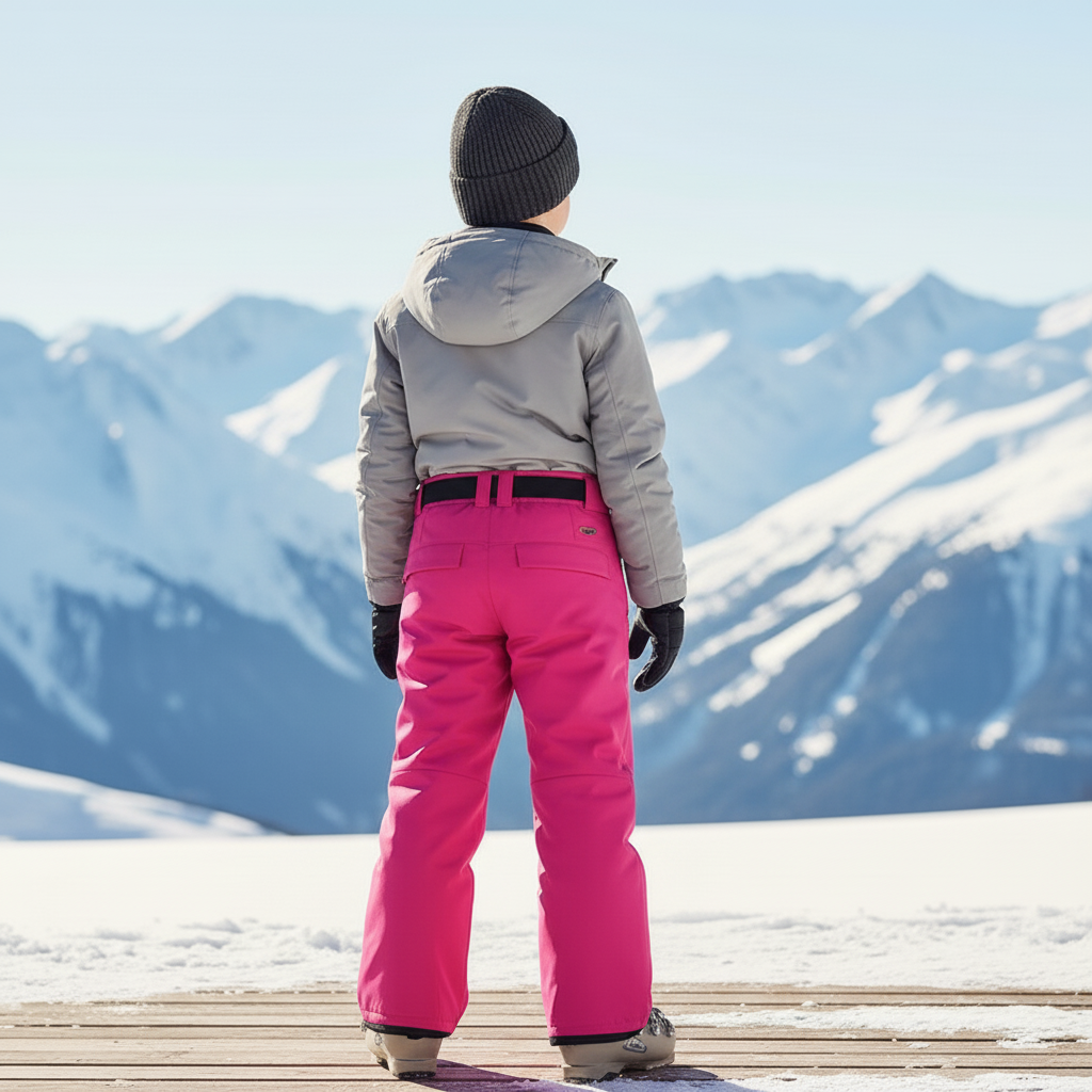 Pantalon De Ski Rose Vif Imperméable Enfant Hiver - Polyester - vue 2