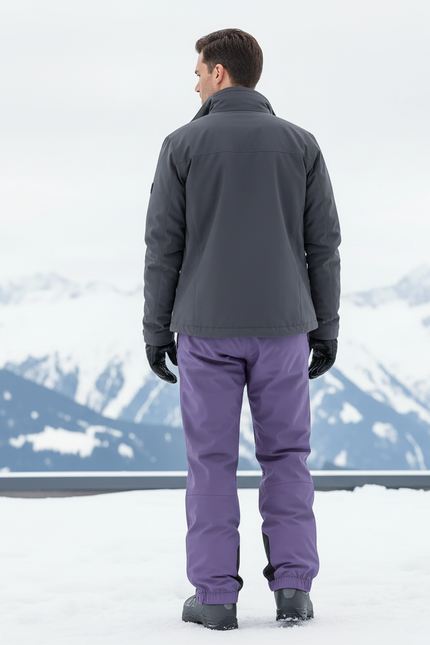 Pantalon De Ski Violet Homme Imperméable Coupe Droite - Polyester - vue 2