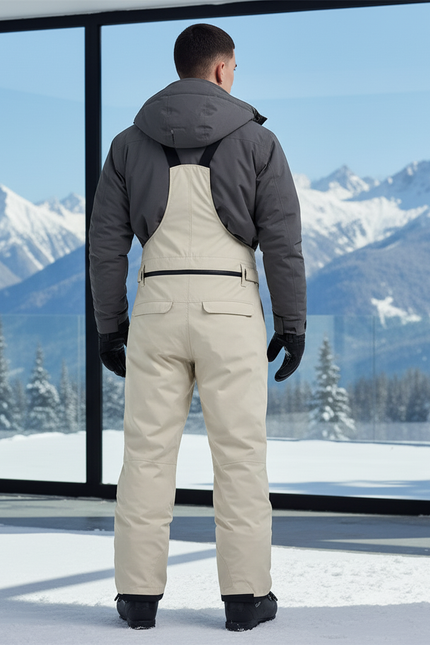 Pantalon De Ski Beige Imperméable Droit Unisexe Chaud - Polyester - vue 2