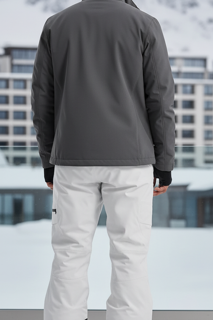 Pantalon De Ski Blanc Ample Imperméable Hiver Homme - Polyester - vue 2