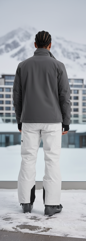 Pantalon De Ski Blanc Ample Imperméable Hiver Homme - Polyester - vue 2