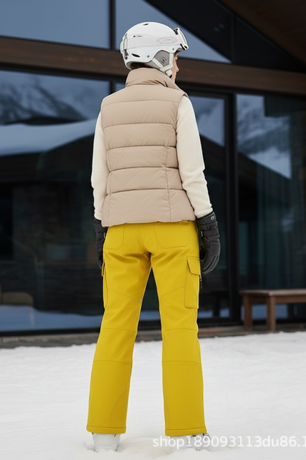 Pantalon De Ski Jaune Cargo Imperméable Unisexe Hiver - Polyester - vue 2
