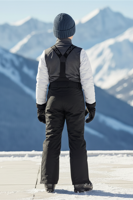 Pantalon De Ski Noir Imperméable Ample Enfant Hiver - Polyester - vue 2