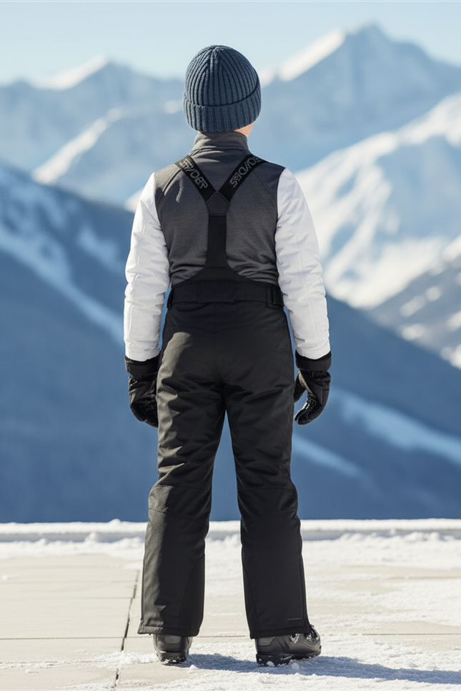 Pantalon De Ski Noir Imperméable Ample Enfant Hiver - Polyester - vue 2
