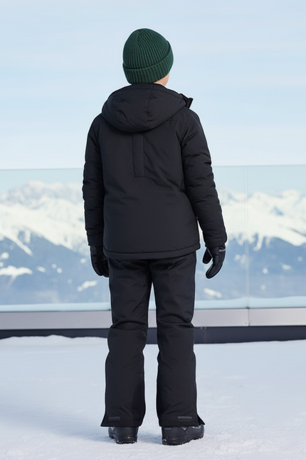 Pantalon De Ski Noir Bretelles Imperméable Hiver Unisexe - Polyester - vue 2