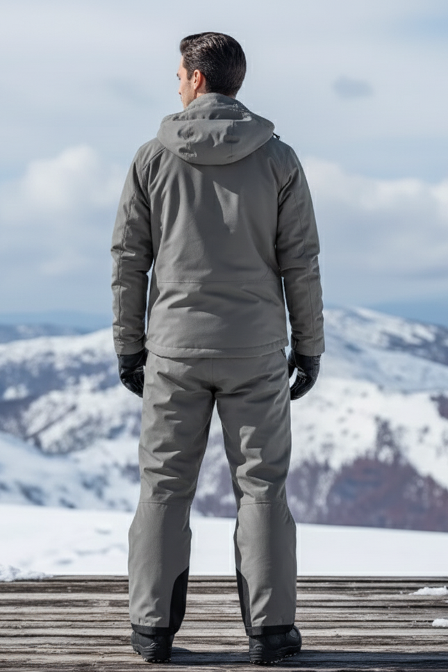 Pantalon De Ski Gris Imperméable Ample Homme Hiver - Polyester - vue 2