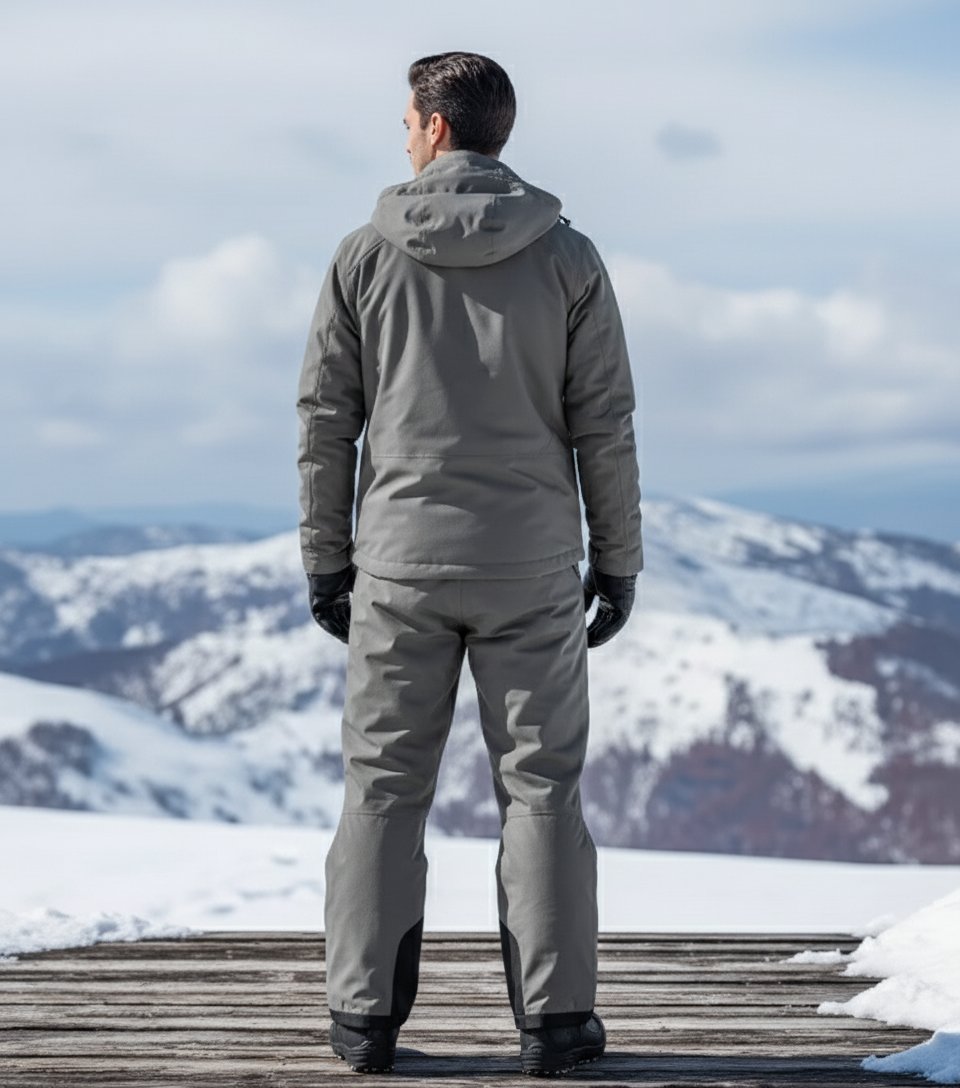 Pantalon De Ski Gris Imperméable Ample Homme Hiver - Polyester - vue 2