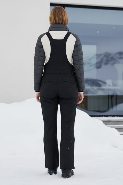 Pantalon De Ski Noir Hiver Salopette Imperméable Femme - Polyester - vue 2