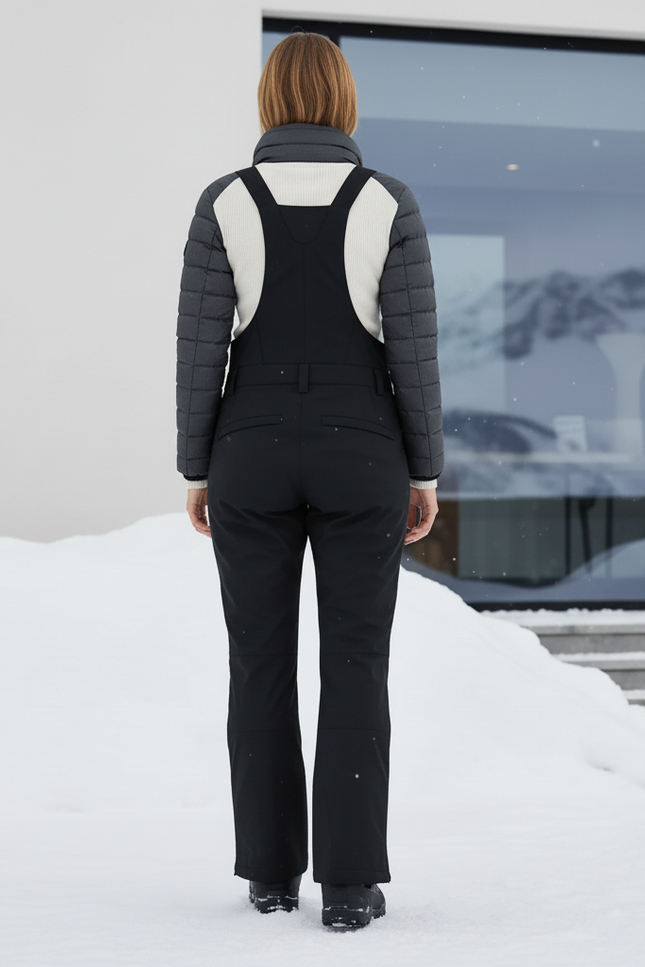 Pantalon De Ski Noir Hiver Salopette Imperméable Femme - Polyester - vue 2