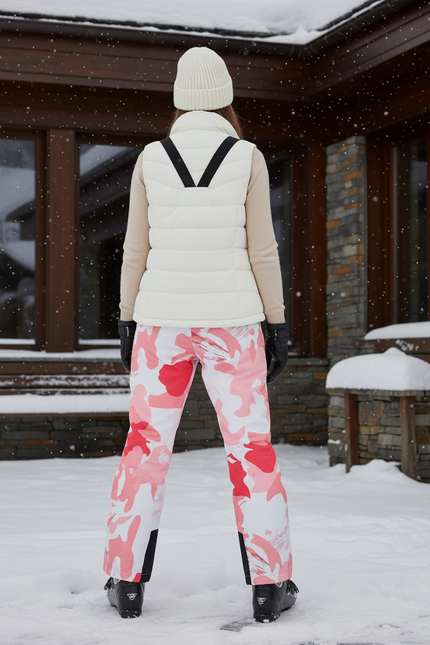 Pantalon De Ski Camouflage Rose Imperméable Respirant Femme - Polyester - vue 2