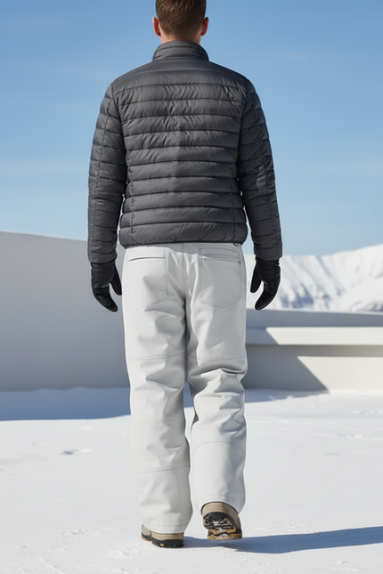 Pantalon De Ski Gris Clair Ample Imperméable Homme - Polyester - vue 2