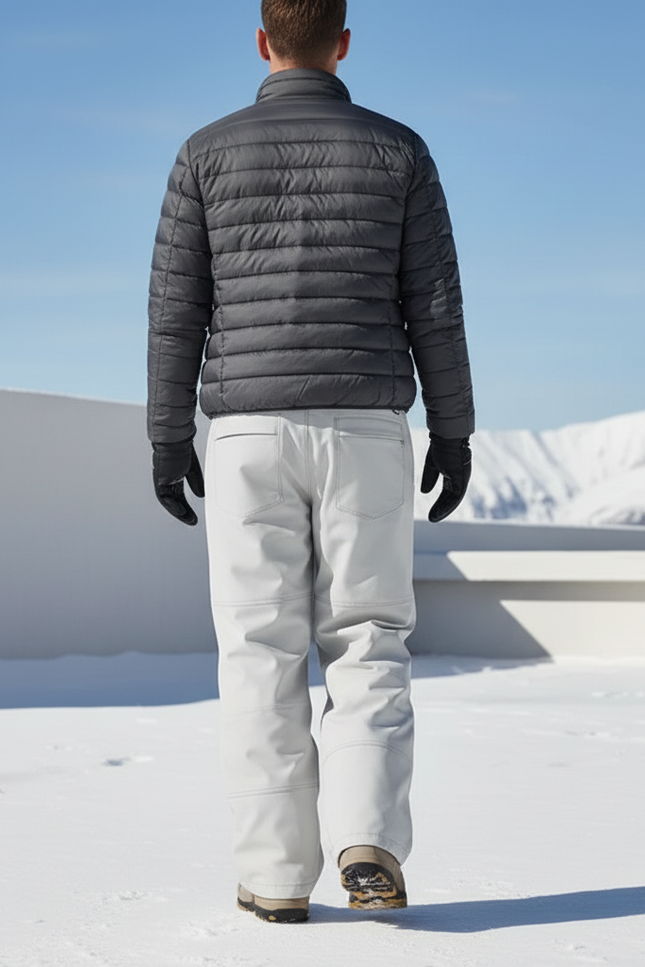 Pantalon De Ski Gris Clair Ample Imperméable Homme - Polyester - vue 2