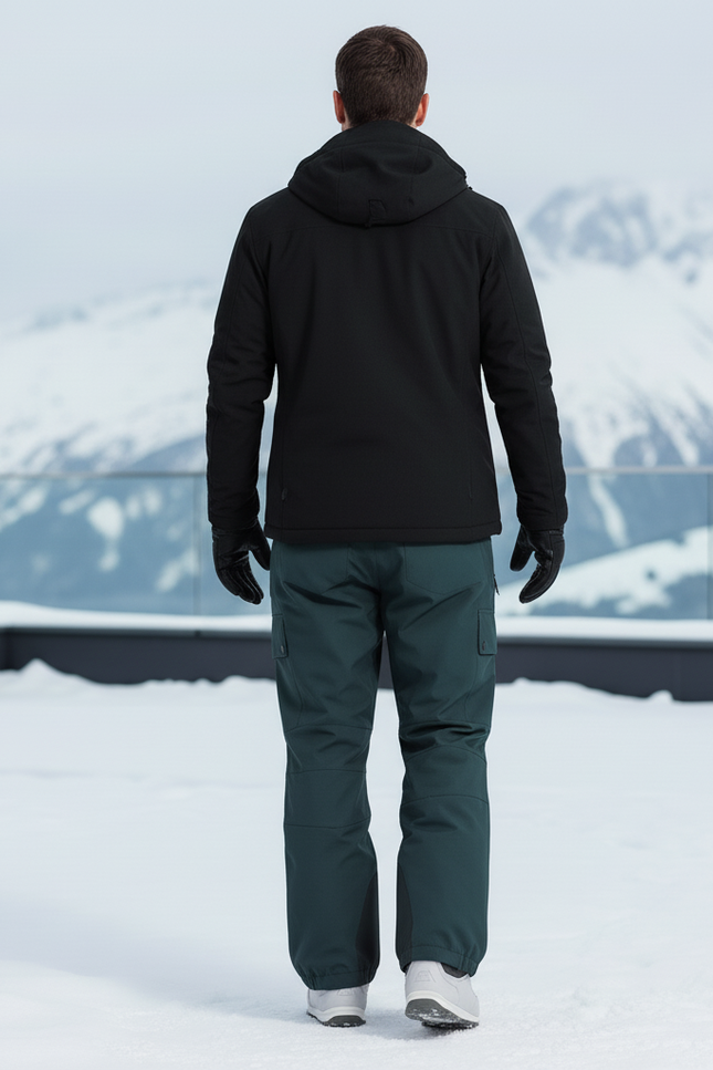 Pantalon De Ski Homme Ample Vert Foncé Cargo - Polyester - vue 2