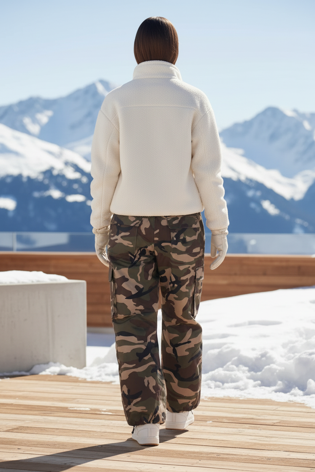 Pantalon De Ski Camouflage Cargo Ample Unisexe - Multicolore Polyester - vue 2