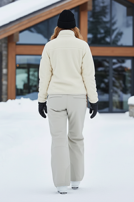 Pantalon De Ski Beige Droit Imperméable Femme Chaud - Polyester - vue 2
