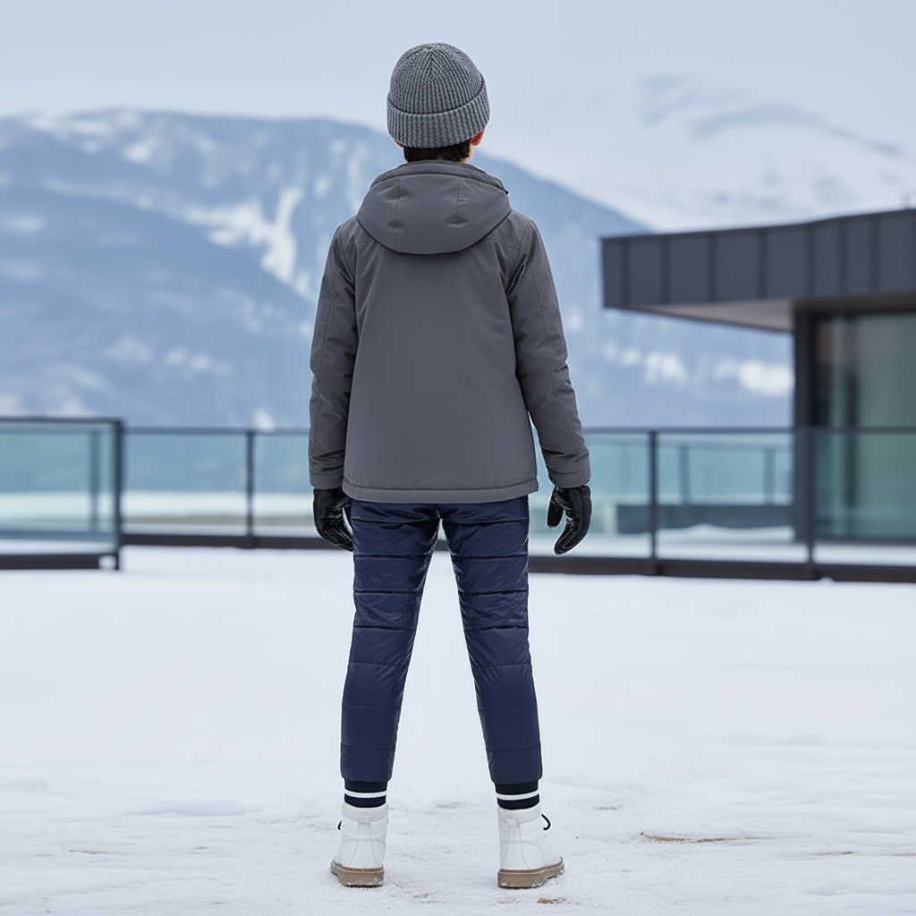 Pantalon De Ski Bleu Marine Matelassé Enfant Hiver - Polyester - vue 2