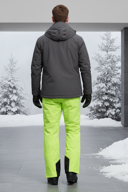 Pantalon De Ski Homme Vert Fluorescent Ample Imperméable Hiver - Polyester - vue 2