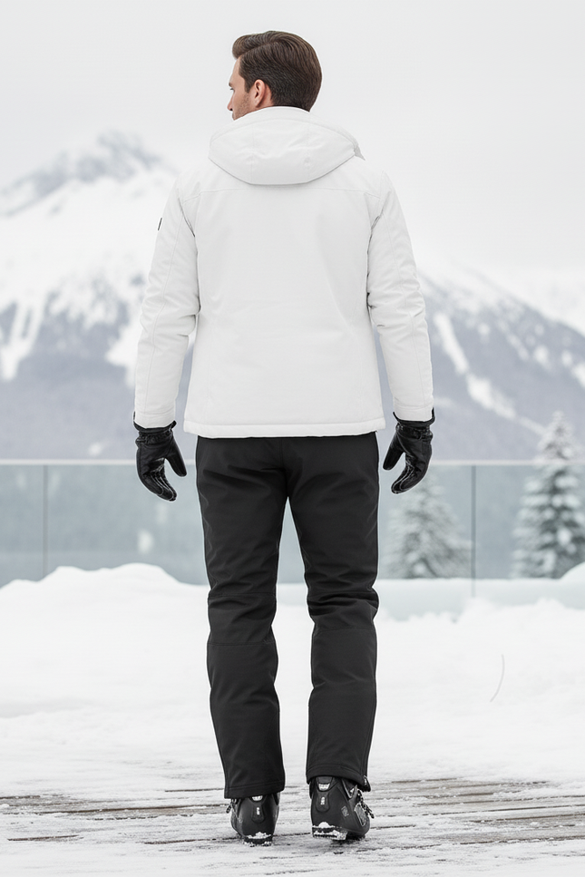 Pantalon De Ski Noir Homme Coupe Droite Imperméable - Polyester - vue 2