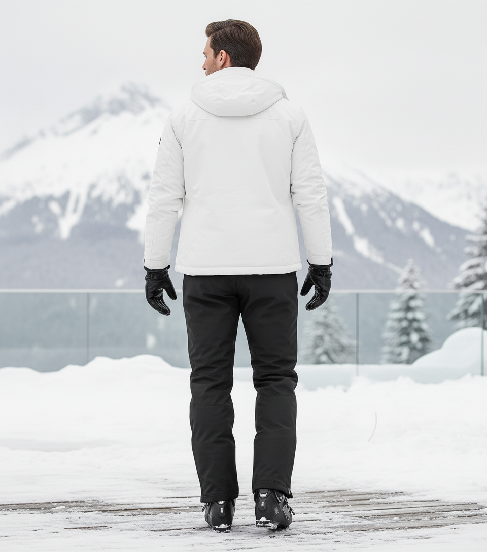 Pantalon De Ski Noir Homme Coupe Droite Imperméable - Polyester - vue 2