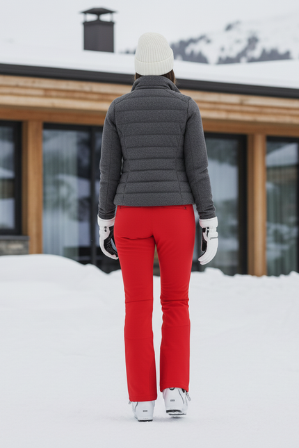 Pantalon De Ski Rouge Slim Stretch Imperméable Femme - Polyester - vue 2
