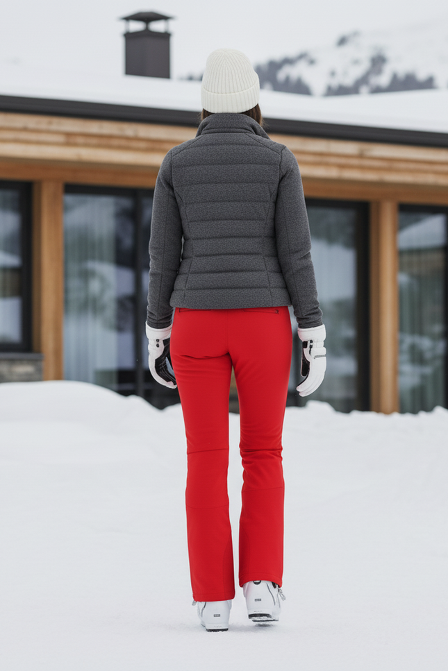 Pantalon De Ski Rouge Slim Stretch Imperméable Femme - Polyester - vue 2