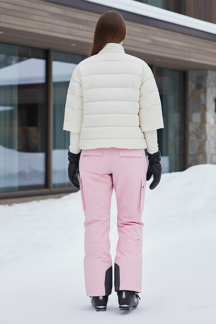 Pantalon De Ski Rose Cargo Imperméable Femme - Polyester - vue 2