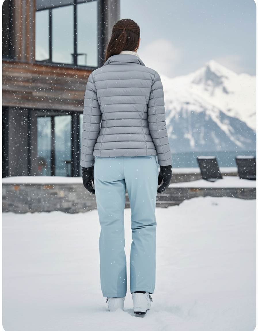 Pantalon De Ski Bleu Pâle Ample Imperméable Unisexe - Polyester - vue 2