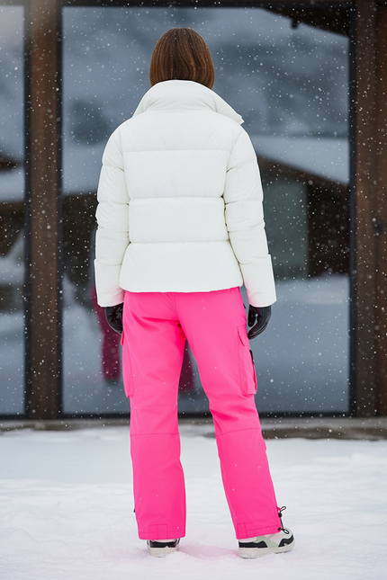 Pantalon De Ski Rose Vif Cargo Imperméable Femme - Polyester - vue 2