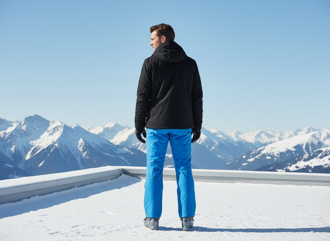 Pantalon De Ski Bleu Imperméable Homme Coupe Droite - Polyester - vue 2