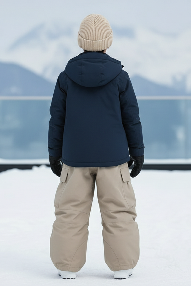Pantalon De Ski Kaki Ample Imperméable Cargo Enfant - Polyester - vue 2